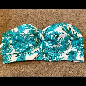 Tropical bathing suit tube top